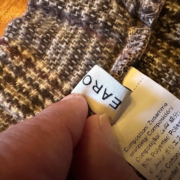 Vintage Earo Plaid Wrap Skirt With Button Detail & Tie Waist 2x - Picture 5 of 9